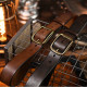 Vintage Genuine Leather Belt for Couples,Men's Cowhide Belts with Pure Copper Closure,Valentine's Day Gift for Him