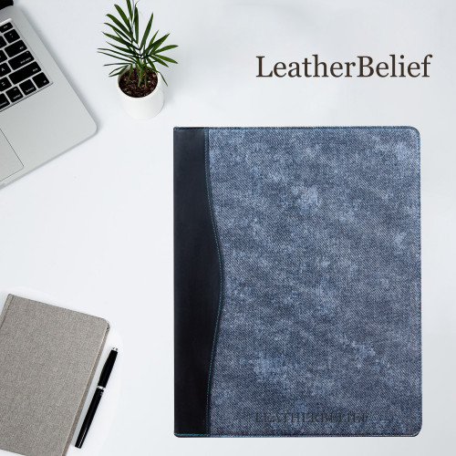 Personalized Leather Portfolio Custom Leather Padfolio A4 Zipper leather Folder Monogrammed iPad Padfolio Gifts