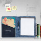 Personalized Leather Portfolio Custom Leather Padfolio A4 Zipper leather Folder Monogrammed iPad Padfolio Gifts