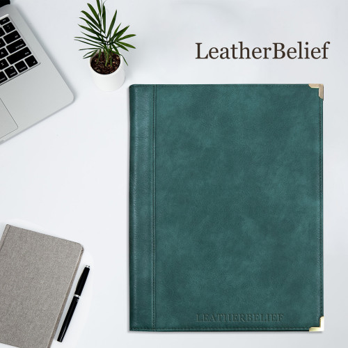 Engraved Business Leather Portfolio A4 Notepad Holder Personalized Padfolio Leather Folio Organizer Unique Christmas Gift