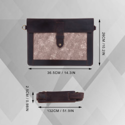 Personalized Leather Portfolio Engrave iPad Cover A4 Zipper leather Folder 3-ring binder Monogrammed Padfolio Christmas Gift