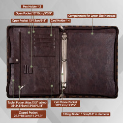 Classic Checkerboard Portfolio 3 Ring Binder with Zipper Business Padfolio with Tablet Sleeve for ipad Pro 13 MacBook Classic Checkerboard Portfolio 3 Ring Binder with Zipper Business Padfolio with Tablet Sleeve for ipad Pro 13 MacBook