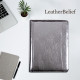 Glossy Silver Portfolio 3 Ring Binder with Zipper Business Padfolio Notepad Holder with Tablet Sleeve for iPad Pro MacBook