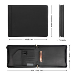 Engraved Business Leather Portfolio, A4 Notepad Holder, Personalized Padfolio  Leather Folio Organizer,Unique Christmas Gift