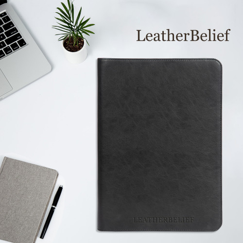 Engraved Business Leather Portfolio A4 Notepad Holder Personalized Padfolio Leather Folio Organizer Unique Christmas Gift