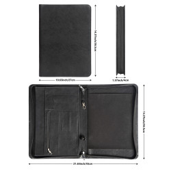 Engraved Business Leather Portfolio A4 Notepad Holder Personalized Padfolio Leather Folio Organizer Unique Christmas Gift