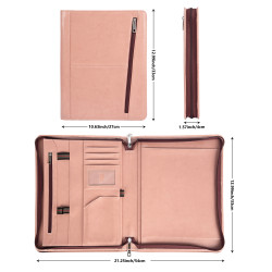 Engraved Business Leather Portfolio A4 Notepad Holder Personalized Padfolio Leather Folio Organizer Unique Christmas Gift