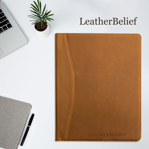 Engraved Business Leather Portfolio A4 Notepad Personalized Padfolio Leather Folio Organizer Unique Valentine's Day Gift