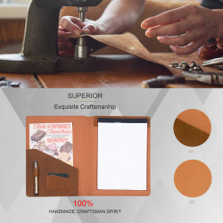 Engraved Business Leather Portfolio A4 Notepad Personalized Padfolio Leather Folio Organizer Unique Valentine's Day Gift