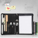 Engraved Business Leather Portfolio A4 Notepad Holder Personalized Padfolio Leather Folio Organizer Unique Christmas Gift