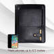 Personalized Leather Portfolio Padfolio Engrave iPad Cover A4 Zipper leather Folder Monogrammed Padfolio Christmas Gift