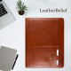 Personalized Leather Portfolio Padfolio Engrave iPad Cover A4 Zipper leather Folder Monogrammed Padfolio Christmas Gift