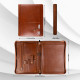 Personalized Leather Portfolio Padfolio Engrave iPad Cover A4 Zipper leather Folder Monogrammed Padfolio Christmas Gift