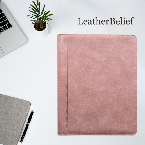 Personalized Leather Portfolio Custom Leather Padfolio A4 Zipper leather Folder Monogrammed Document Bag Christmas Gift