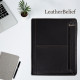 Personalized Leather Portfolio Engrave iPad Cover,A4 Zipper leather Folder Monogrammed Padfolio Christmas Gift