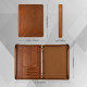 Personalized Business Leather Portfolio Holder A4 Document Organizer,3R Binder Portfolio Cover Best Corporate Gifts