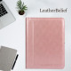 Custom Pink Leather Portfolio 3-Ring Binder Padfolio Name&Logo Engraved A4 Document Folder Graduation Gift for Her