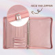 Custom Pink Leather Portfolio 3-Ring Binder Padfolio Name&Logo Engraved A4 Document Folder Graduation Gift for Her