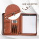 Engraved Business Leather Portfolio A4 Notepad Holder Personalized Padfolio Leather Folio Organizer Unique Gift for Her