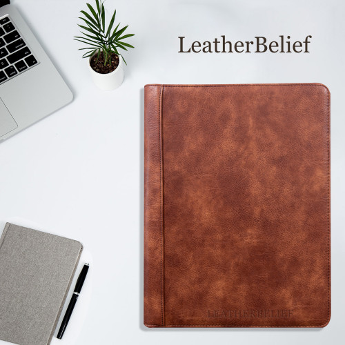 Engraved Business Leather Portfolio A4 Notepad Holder Personalized Padfolio Leather Folio Organizer Unique Gift for Her