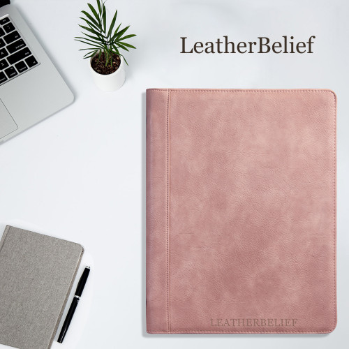 Engraved Business Leather Portfolio A4 Notepad Holder Personalized Padfolio Leather Folio Organizer Anniversary Gift for Her