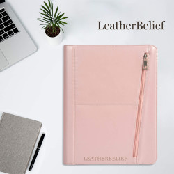 Engraved Business Leather Portfolio iPad Notepad Holder Personalized Padfolio Leather Folio Organizer Unique Christmas Gift