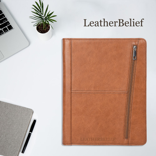 Engraved Business Leather Portfolio iPad Notepad Holder Personalized Padfolio Leather Folio Organizer Unique Christmas Gift