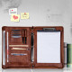 Personalized Leather Portfolio Padfolio Engrave iPad Cover A4 Zipper leather Folder Monogrammed Padfolio Christmas Gift