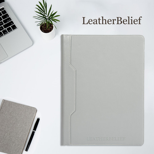 Personalized Leather Portfolio Padfolio Engrave iPad Cover A4 Zipper leather Folder Monogrammed Padfolio Christmas Gift