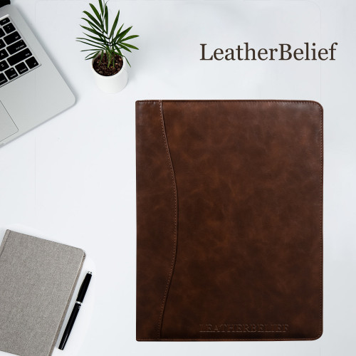 Engraved Business Leather Portfolio A4 Notepad Holder Personalized Padfolio Leather Folio Organizer Unique Christmas Gift