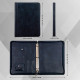 Personalized Leather Portfolio Engrave iPad Cover A4 Zipper leather Folder 3-ring binder Monogrammed Padfolio Christmas Gift