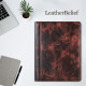 Personalized Leather Portfolio Engrave iPad Cover A4 Zipper leather Folder 3-ring binder Monogrammed Padfolio Christmas Gift