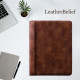 Personalized Leather Portfolio Engrave iPad Cover A4 Zipper leather Folder 3-ring binder Monogrammed Padfolio Christmas Gift