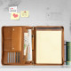 Personalized Genuine Leather Portfolio Business Cowhide Padfolio iPad organizer A4 Zipper Briefcase Corporate Gifts