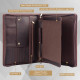 Personalized Genuine Leather Portfolio Business Cowhide Padfolio iPad organizer A4 Zipper Briefcase Corporate Gifts