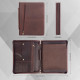 Personalized Genuine Leather Portfolio Business Cowhide Padfolio iPad organizer A4 Zipper Briefcase Corporate Gifts