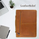 Personalized Leather Portfolio Engrave iPad Cover A4 Zipper leather Folder 3-ring binder Monogrammed Padfolio Christmas Gift