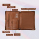 Personalized Leather Portfolio with Zipper Vegan Leather Padfolio with Handle A4 Notepad Holder iPad Case Corporate Gift