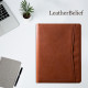 Personalized Leather Portfolio Custom Leather Padfolio A4 Zipper leather Folder Monogrammed Document Bag Christmas Gift