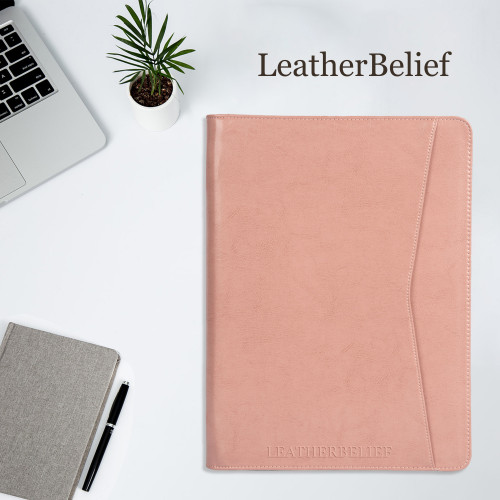 Custom Leather Portfolio 3R Binder Personalized Business Padfolio Holder iPad Pro Cover A4 Document Organizer Custom Gifts