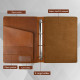 Engrave Leather Portfolio 3-Ring Binder Custom Business Padfolio iPad Pro Cover A4 Document Organizer Custom Gifts